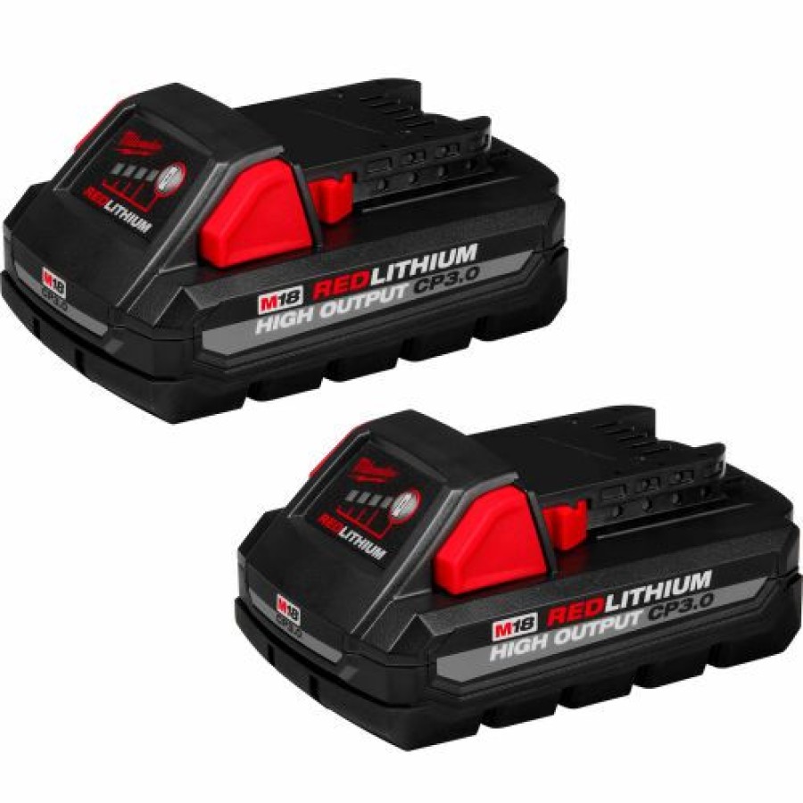 Batteries * | Milwaukee 48-11-1837 M18 Redlithium High Output 3.0Ah Battery (2 Pack)