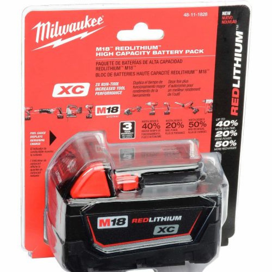 Batteries * | Milwaukee 48-11-1828 18V Li-Ion M18 Battery 3Ah Extended Capacity