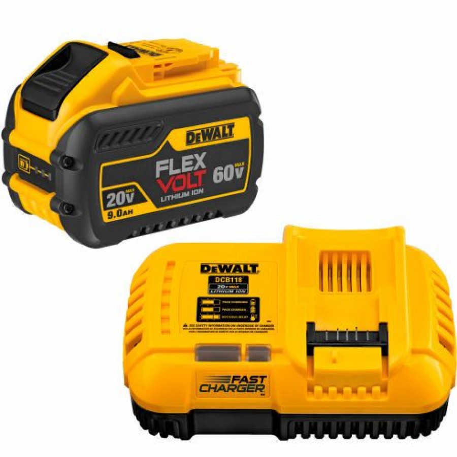 Batteries * | Dewalt Dcb118X1 Flexvolt 20/60V Max W/ 9.0 Ah Li-Ion Battery & Fan Cooled Fast Charger